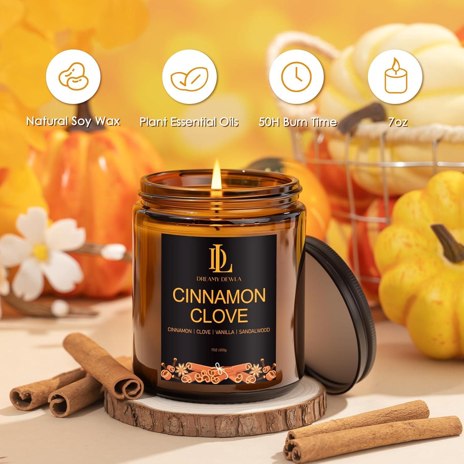 Vela Aromática de Soja Canela y Clavo 198g - Otoño