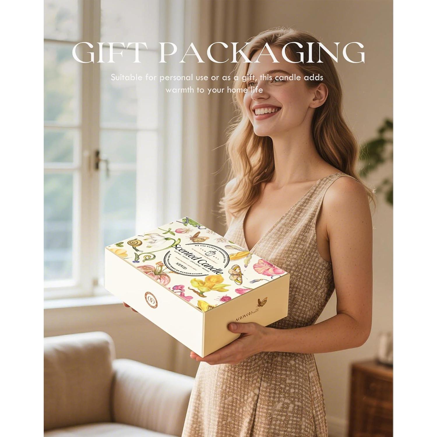 Conjunto de 6 Velas Aromáticas AOOVOO de Cera de Soja