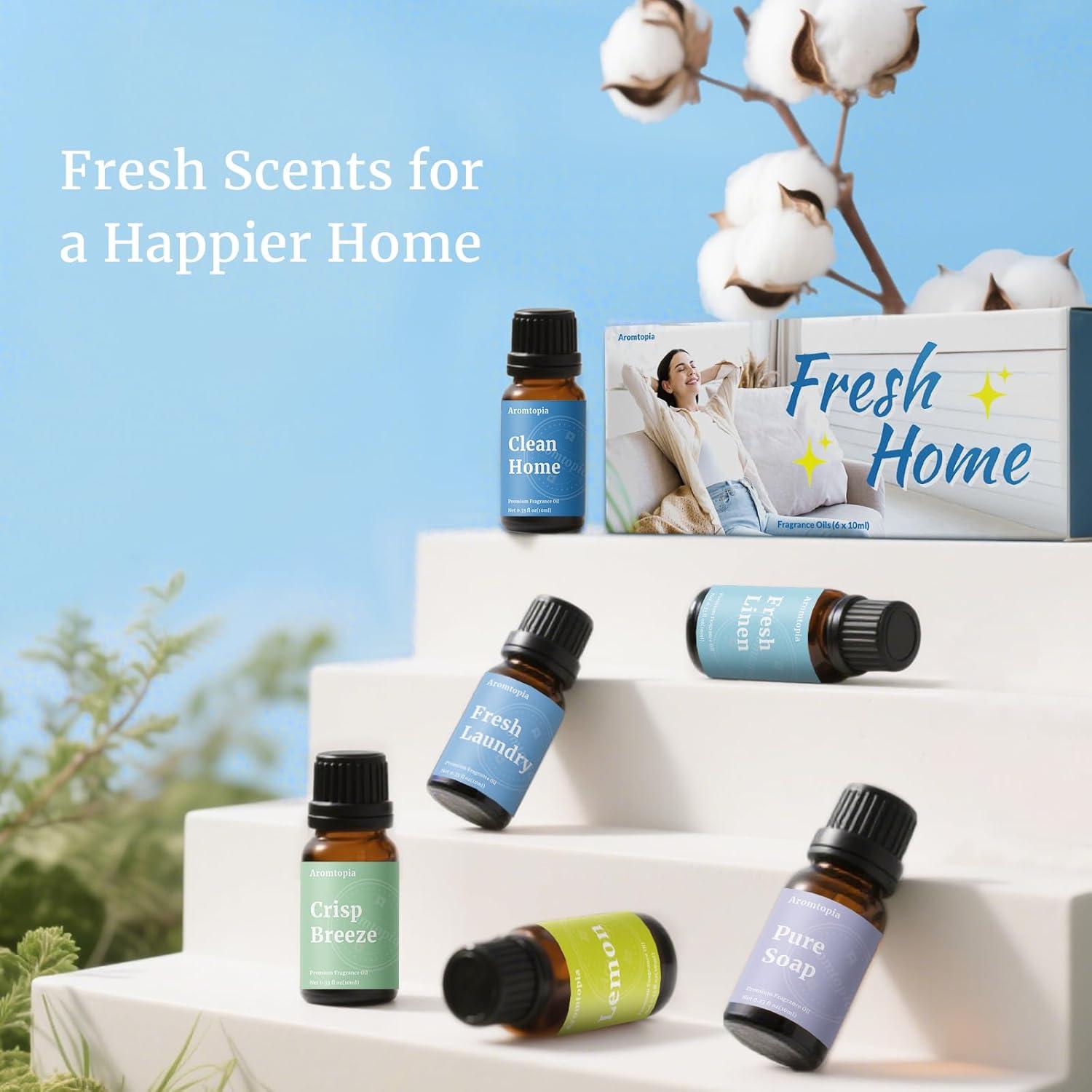 Set de Aceites Esenciales Aromtopia 6x10ml para Difusores
