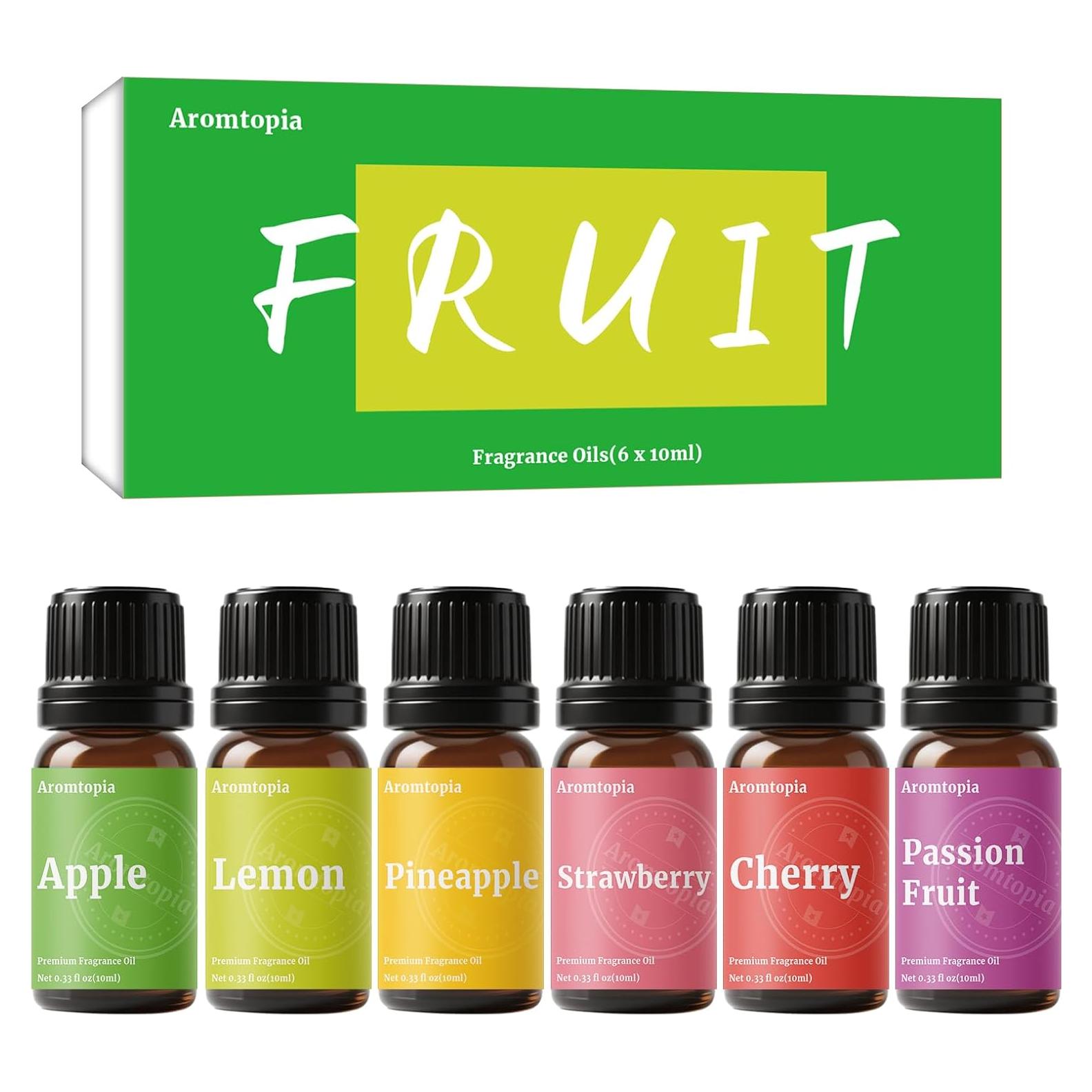 Set de 6 Aceites Aromáticos Frutales 10ml Aromtopia