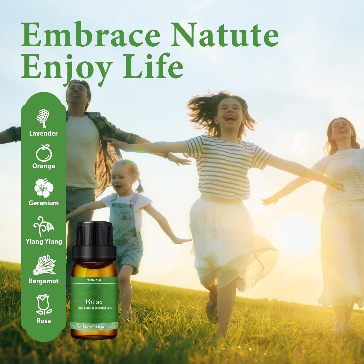 Juego de Aceites Esenciales FUHITIM 6x10ml para Difusores