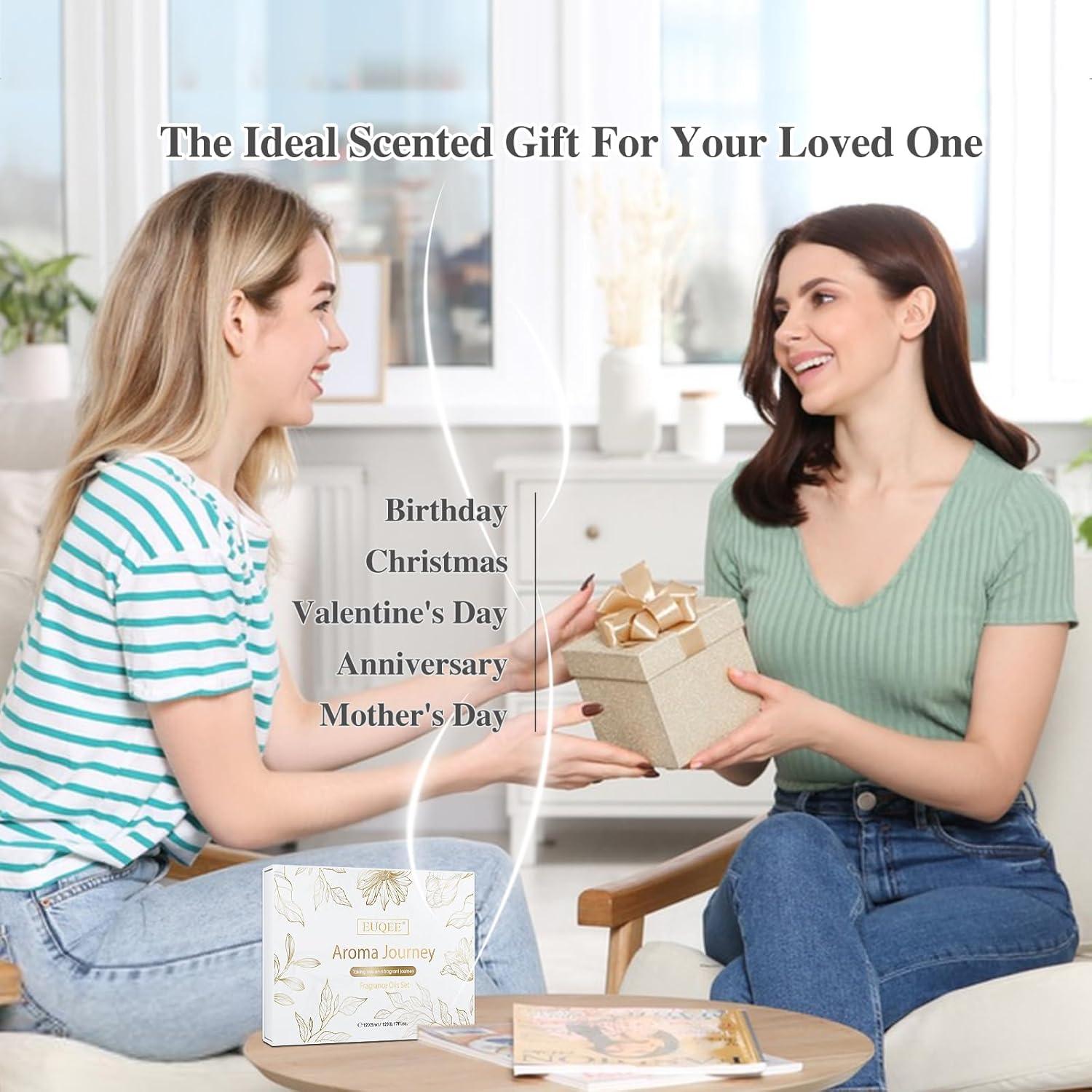 Juego de 12 Aceites Aromáticos EUQEE para Difusor - Regalo