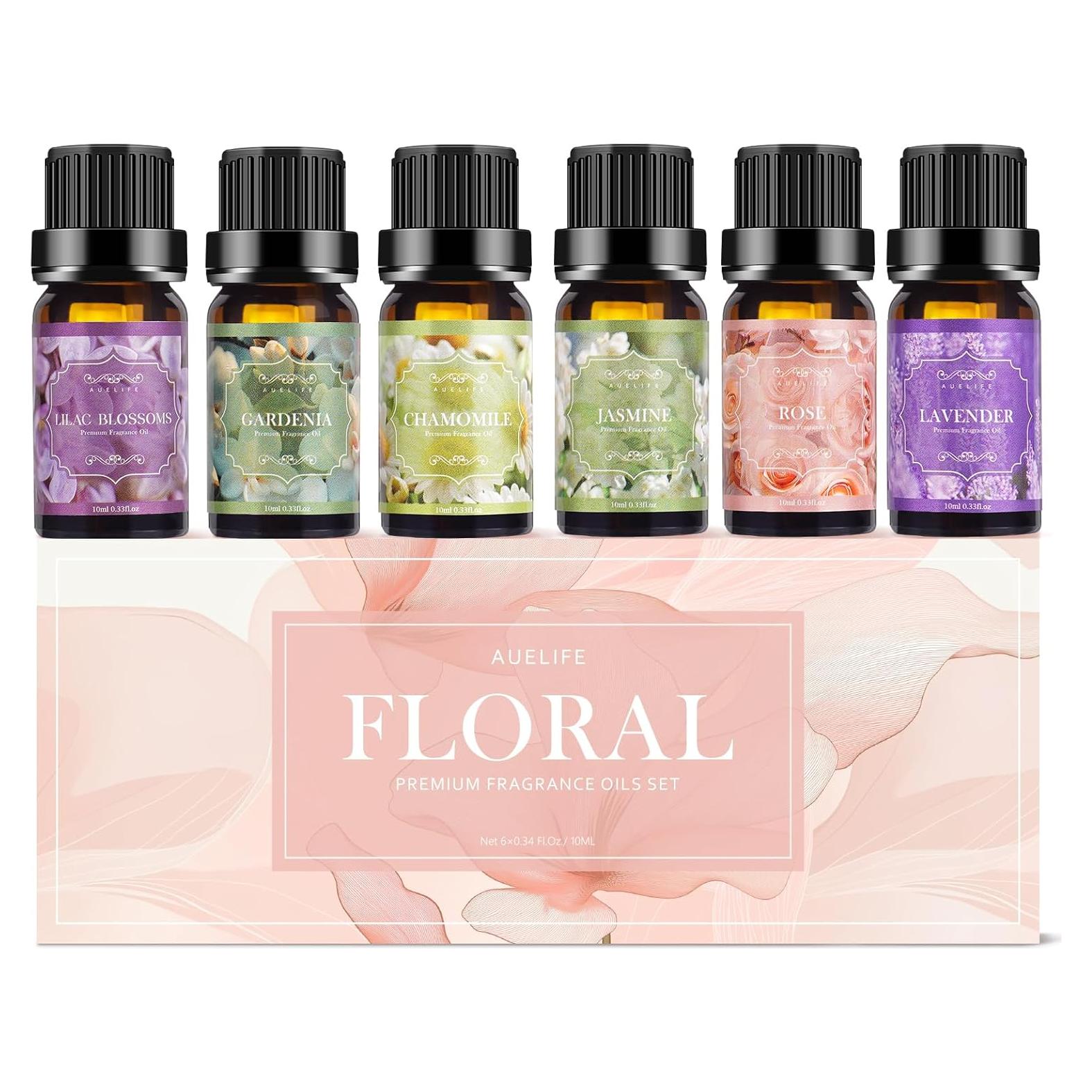 Set de Aceites Esenciales Florales Auelife - 6 Fragancias
