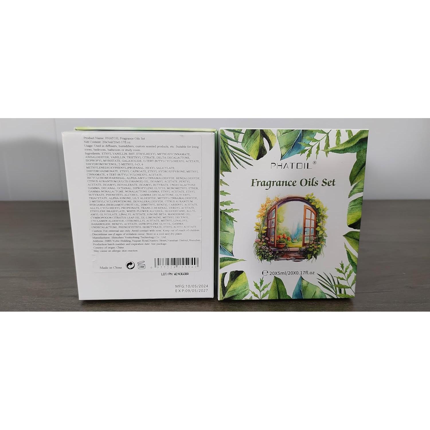 Juego de 20 Aceites Aromáticos Premium PHATOIL 5ML Coco y Más