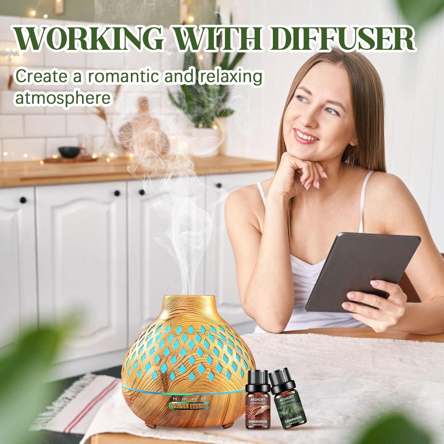 Juego de Aceites Esenciales Woody Aeshory - 6x10ml Aromaterapia