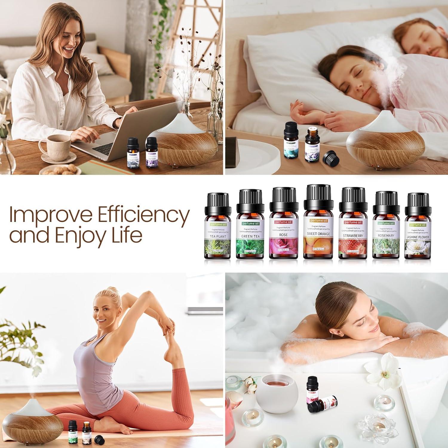 Conjunto de 26 Aceites Esenciales 10ml Nuanchu para Difusor