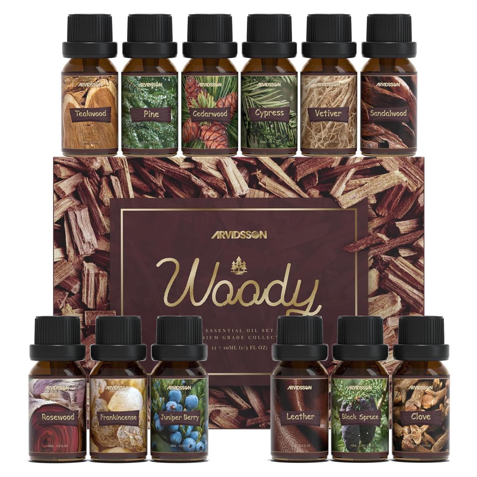 Juego de Aceites Esenciales Woody ARVIDSSON - 12 x 10ml Naturales