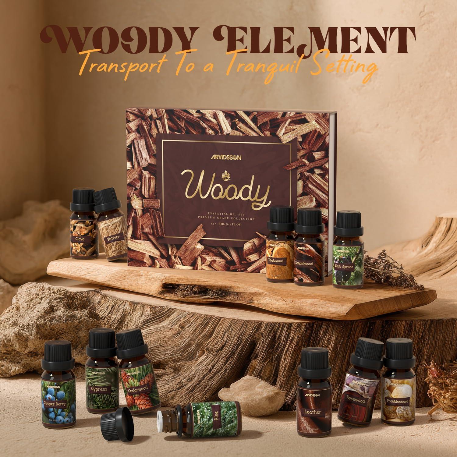 Juego de Aceites Esenciales Woody ARVIDSSON - 12 x 10ml Naturales