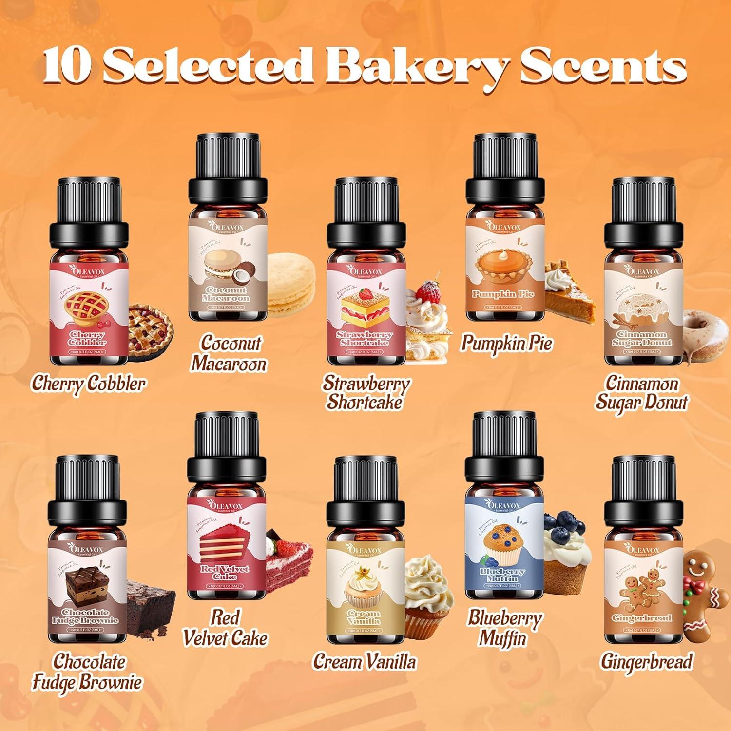 Juego de Aceites Esenciales OleaVox 10x5ml Aromas de Panadería