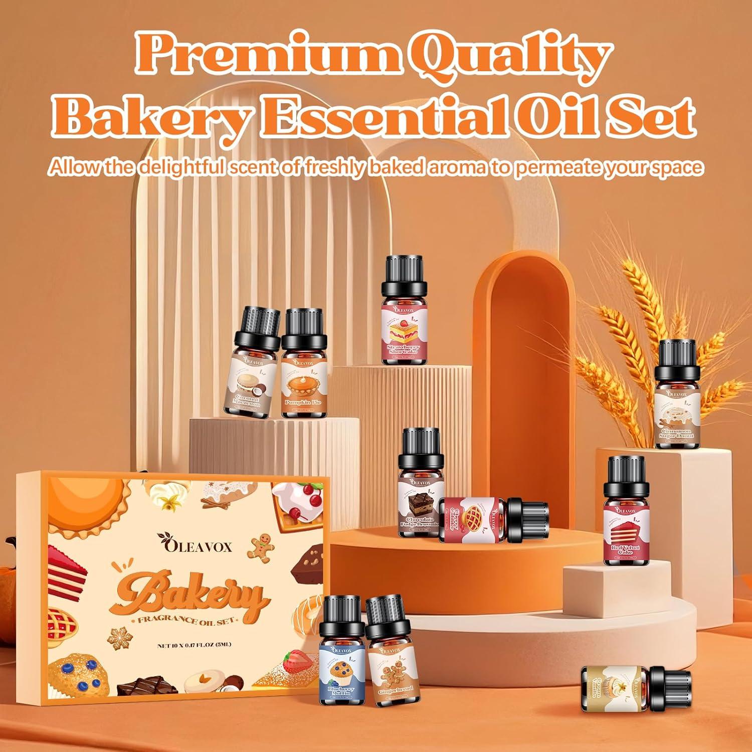 Juego de Aceites Esenciales OleaVox 10x5ml Aromas de Panadería