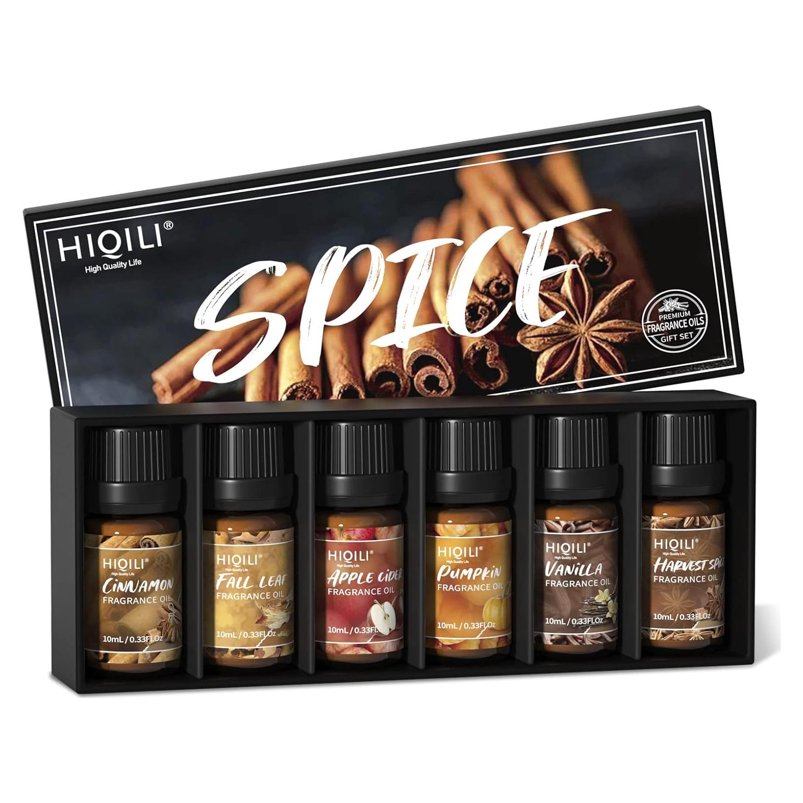 Aceite de Fragancia HIQILI 6x9.84ml Especias Otoñales