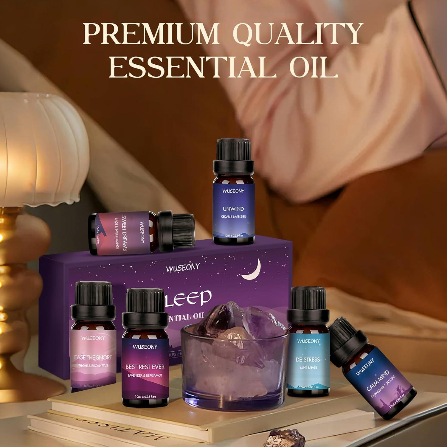 Set de 6 Aceites Esenciales para Dormir WUSEONY - Aromaterapia