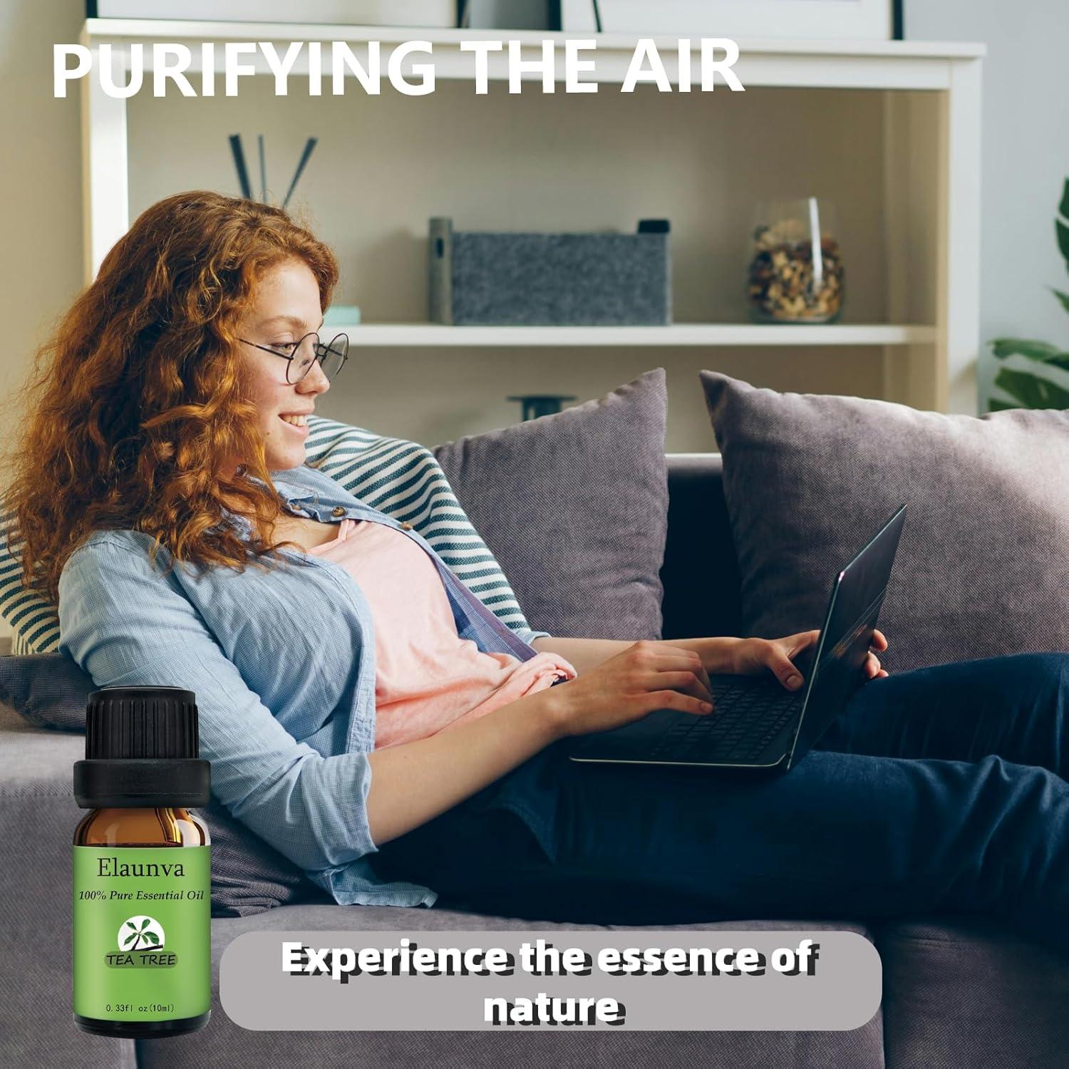 Juego de Aceites Esenciales Elaunva 100% Puro 6x10ml