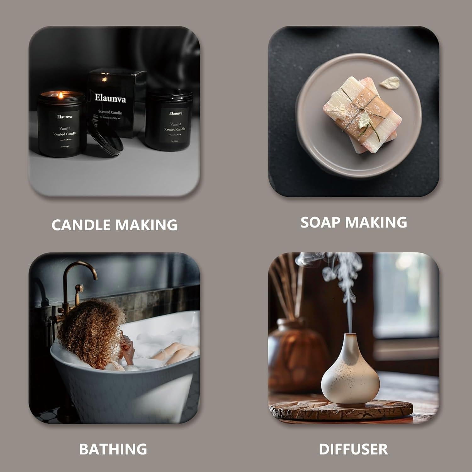 Juego de Aceites Esenciales Elaunva 100% Puro 6x10ml