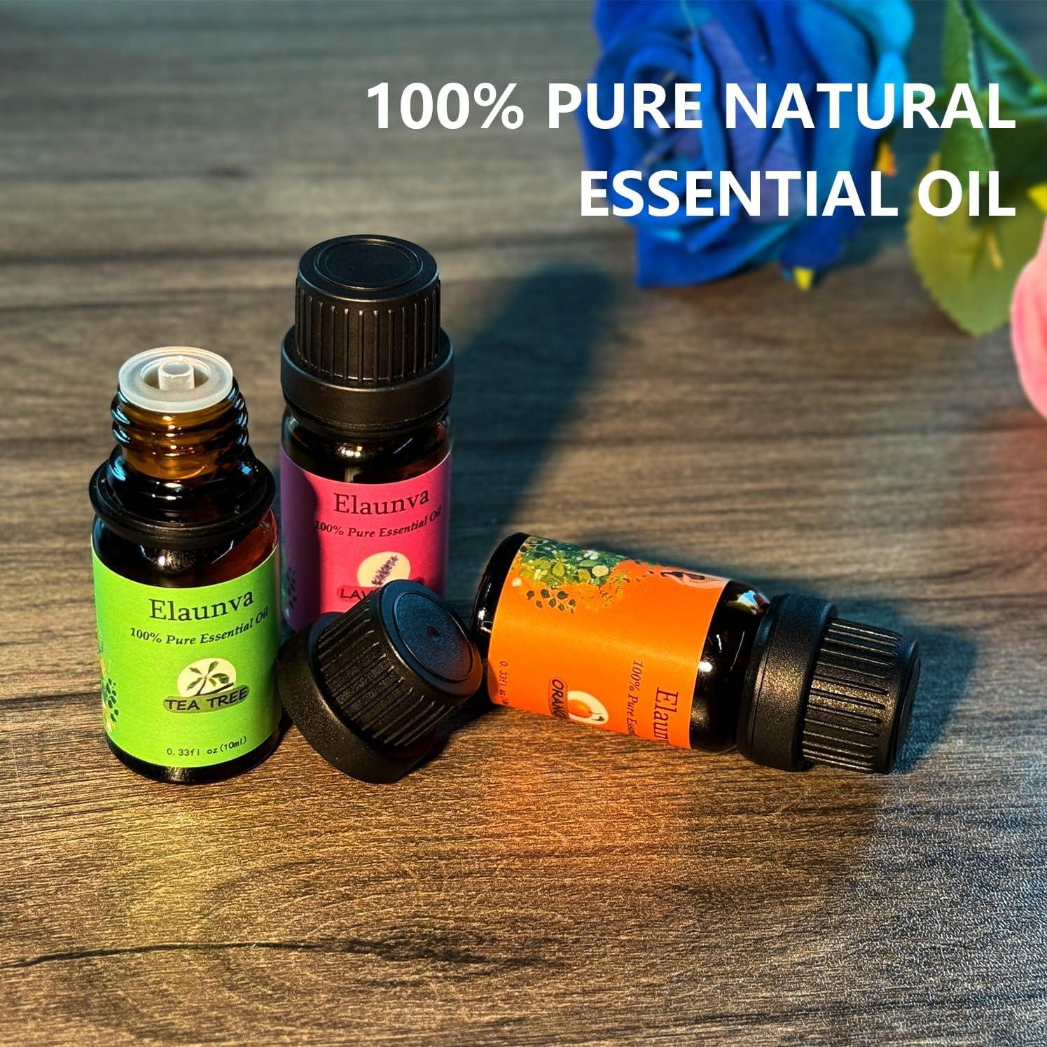 Juego de Aceites Esenciales Elaunva 100% Puro 6x10ml