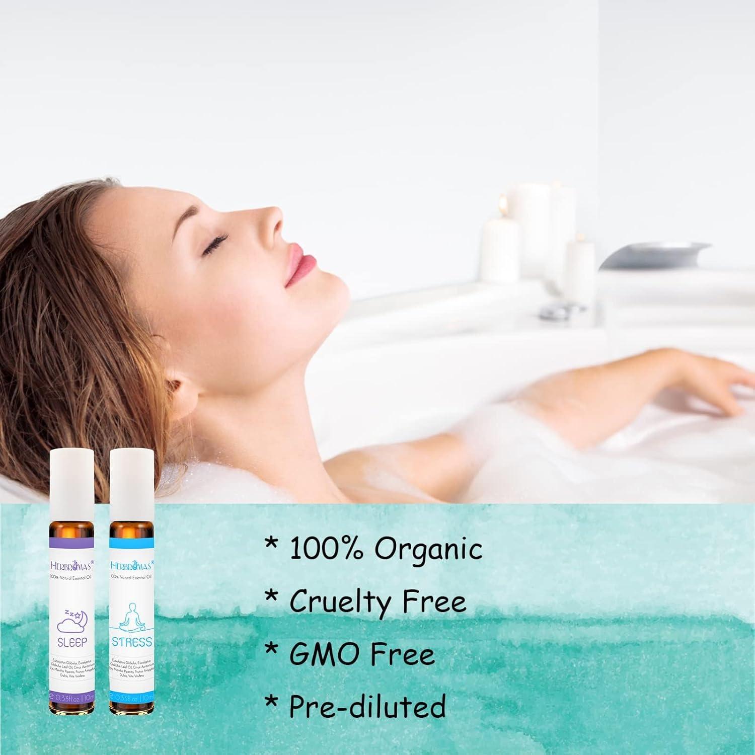 Set de Aceites Esenciales Herbromas 4x9.8ml Roll On Aromaterapia