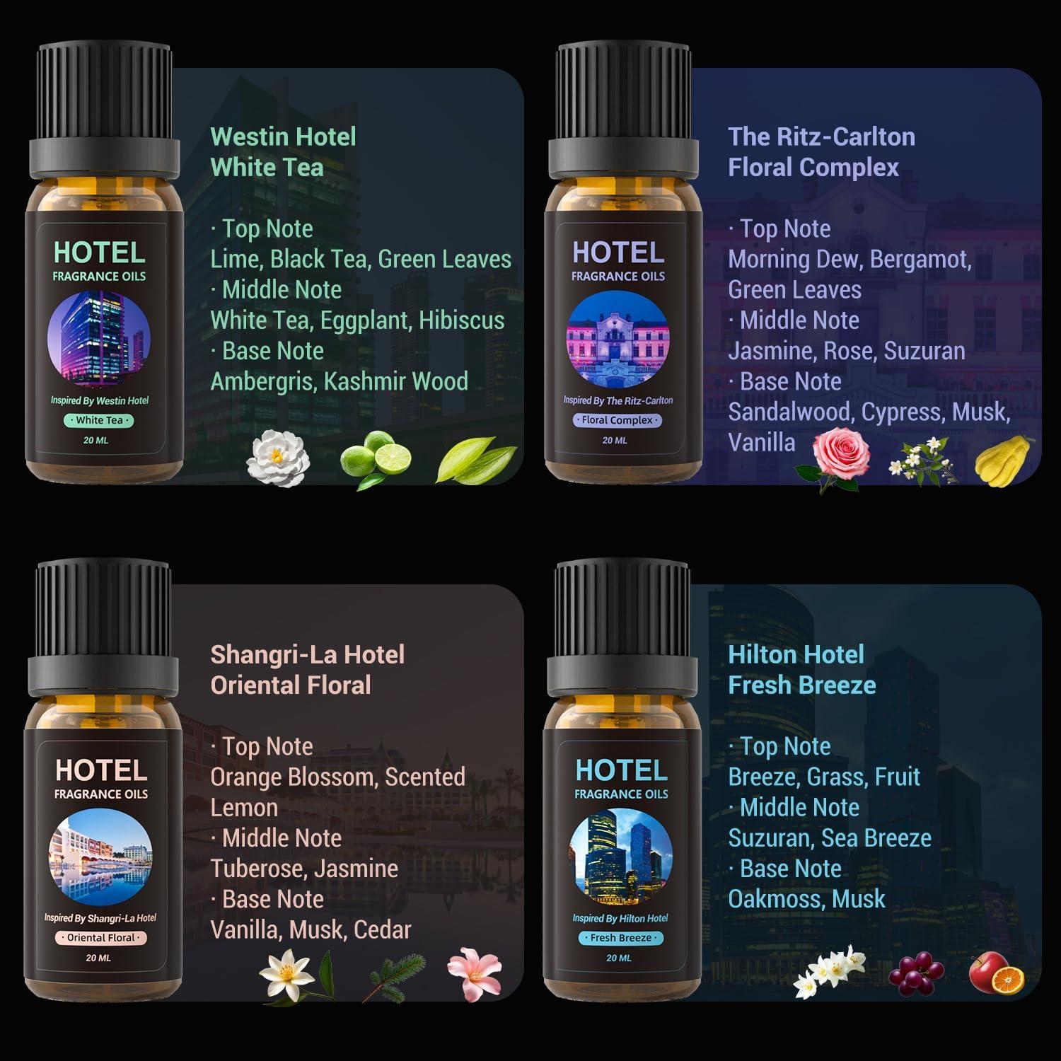 Set de 4 Aceites Esenciales Premium KONCHILE 20ml - Fragancias Lujo