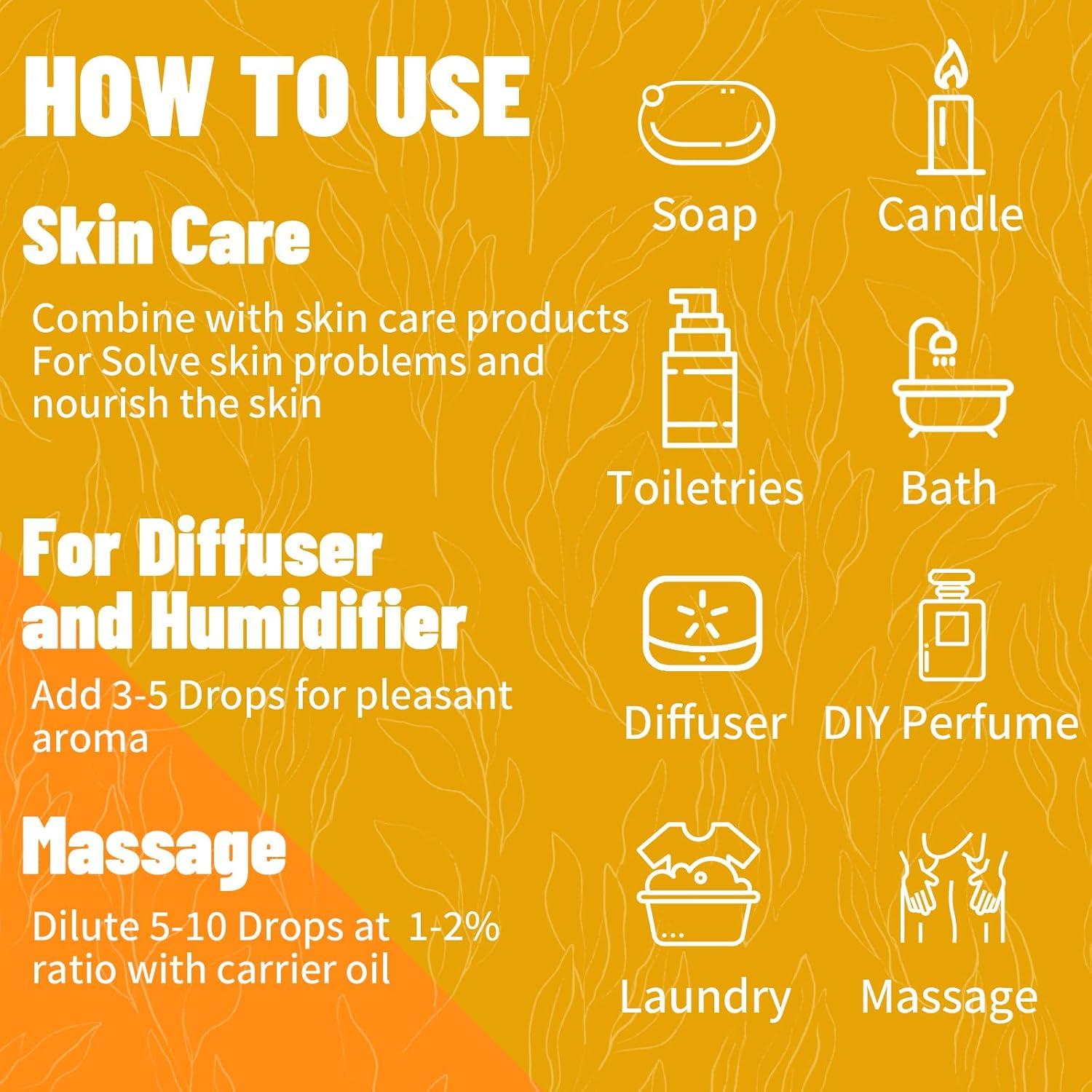 Juego de Aceites Esenciales MISIJI 5 Frascos 10ml para Difusor