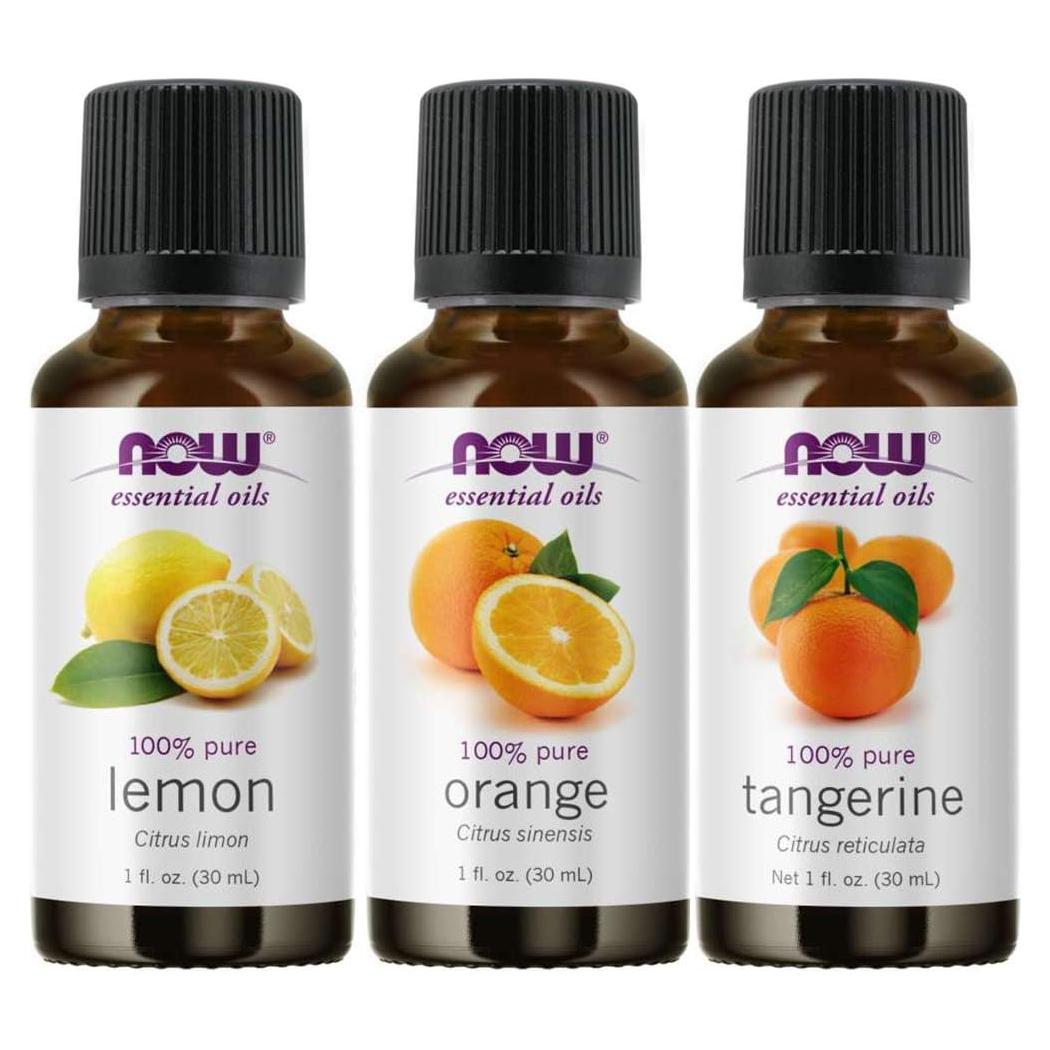 Aceites Esenciales Cítricos Now Foods - Naranja, Mandarina, Limón 3x28g
