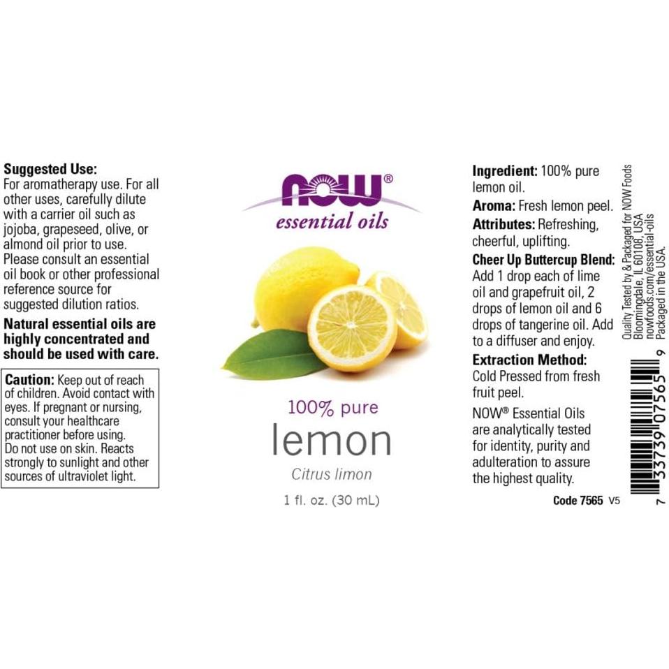 Aceites Esenciales Cítricos Now Foods - Naranja, Mandarina, Limón 3x28g