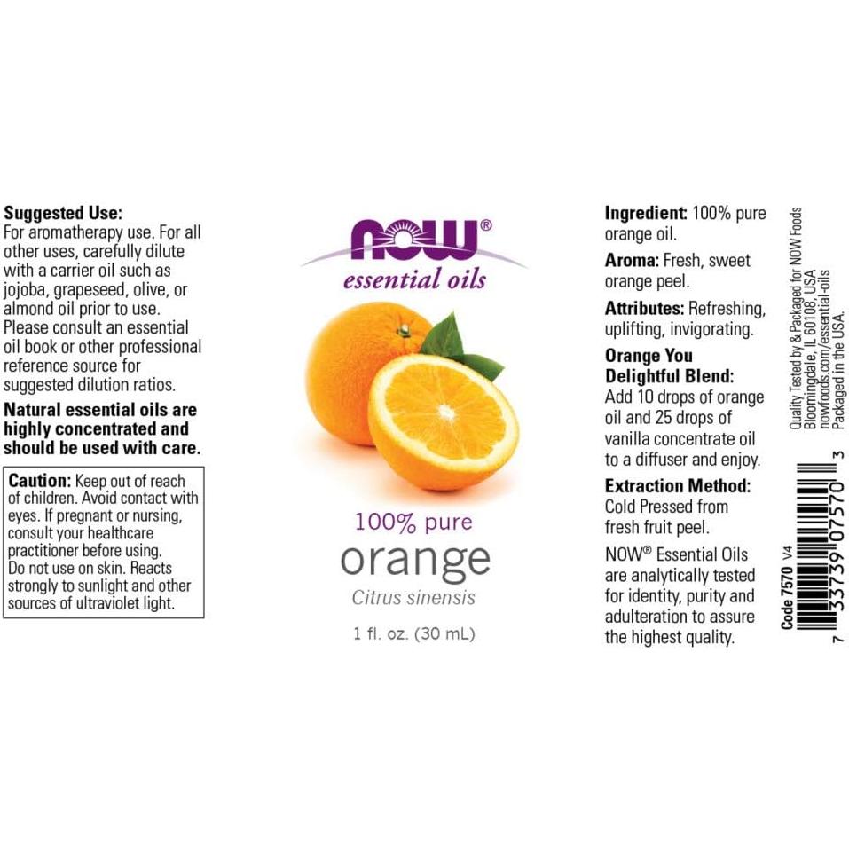 Aceites Esenciales Cítricos Now Foods - Naranja, Mandarina, Limón 3x28g