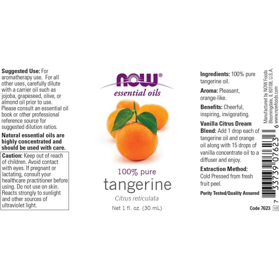 Aceites Esenciales Cítricos Now Foods - Naranja, Mandarina, Limón 3x28g