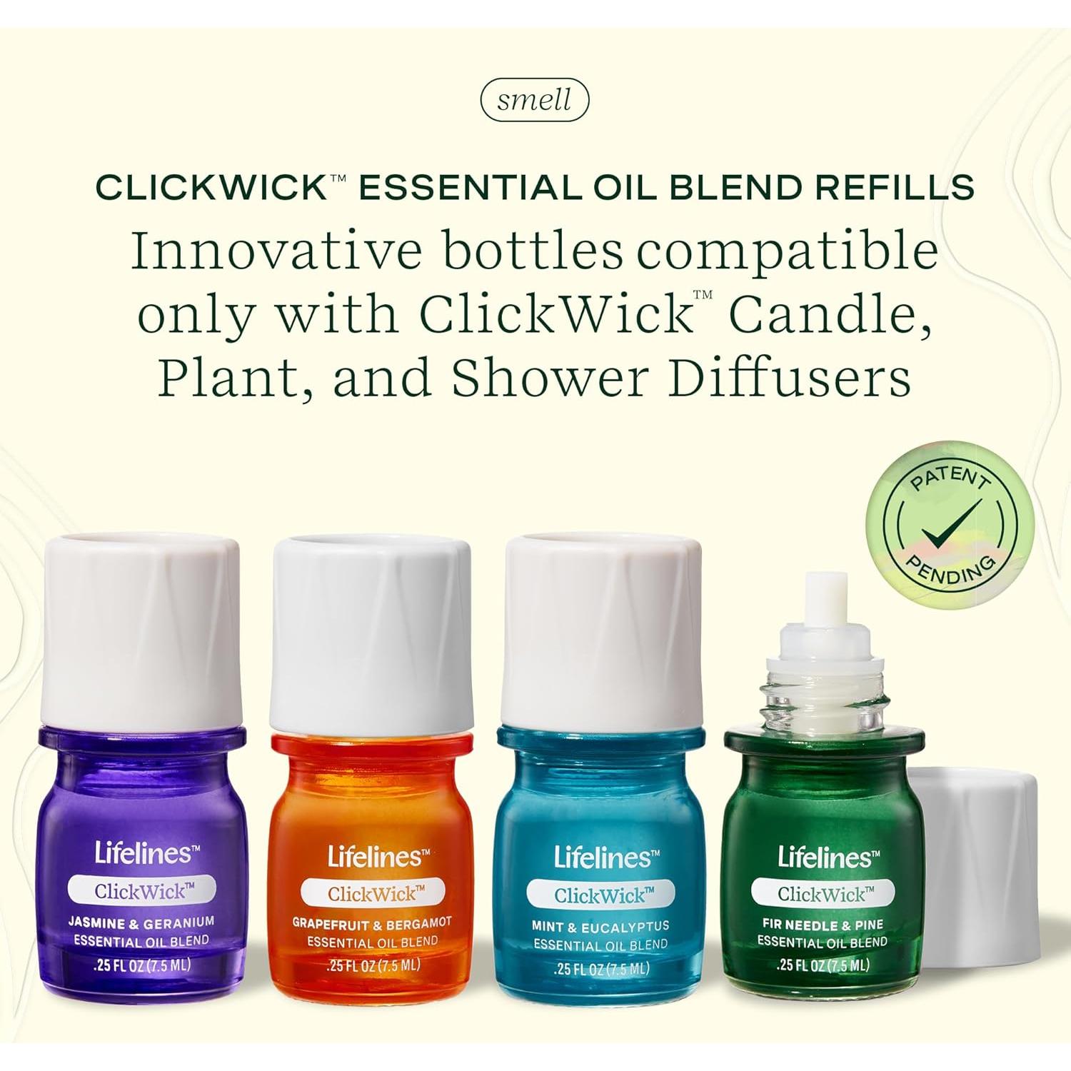 Set de Aceites Esenciales ClickWick Lifelines - 4 Fragancias