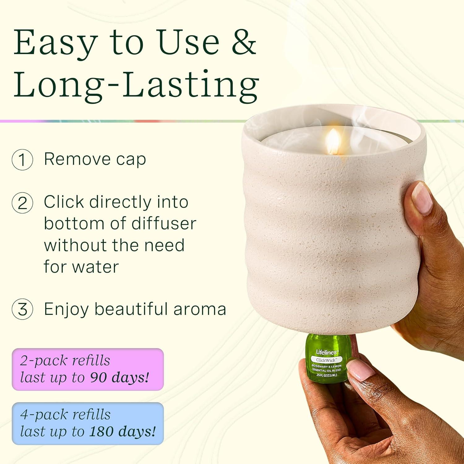 Set de Aceites Esenciales ClickWick Lifelines - 4 Fragancias