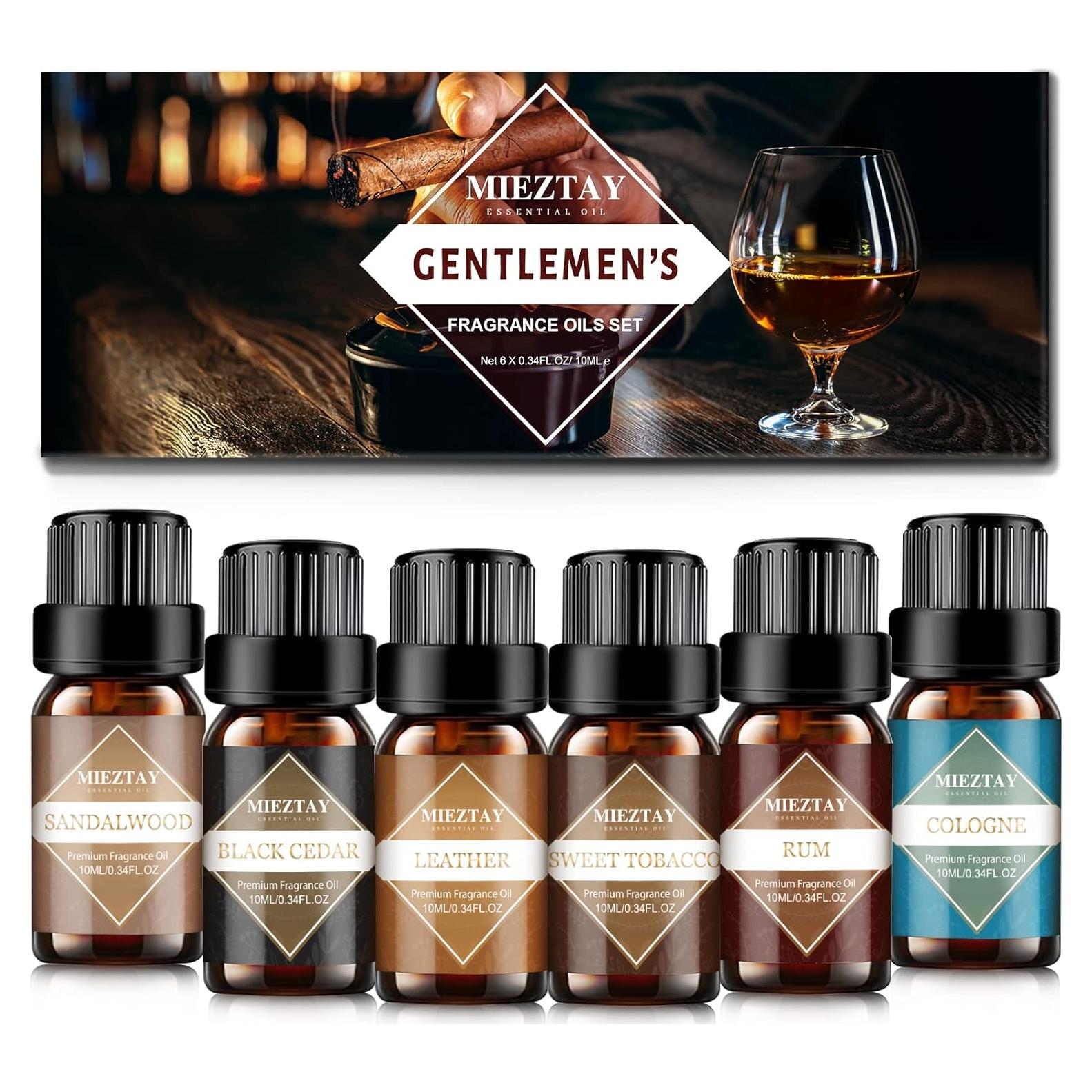 Juego de 6 Aceites Esenciales Masculinos Mieztay 10mL