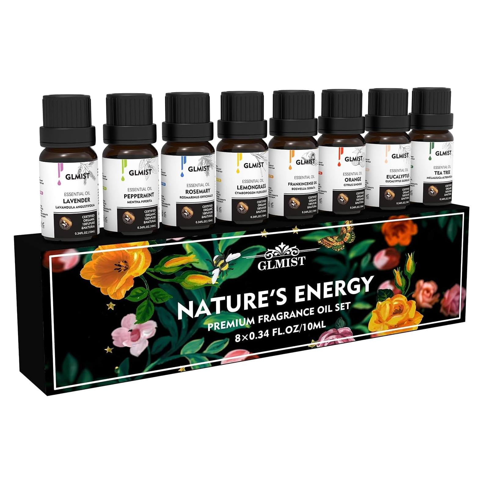 Juego de Aceites Esenciales GLMIST - 8 Fragancias Naturales