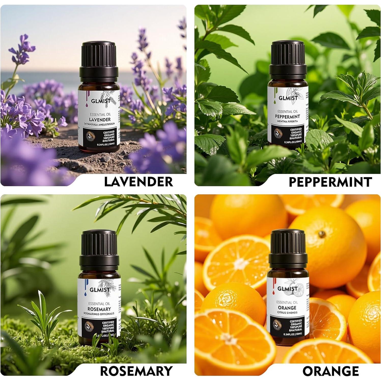 Juego de Aceites Esenciales GLMIST - 8 Fragancias Naturales