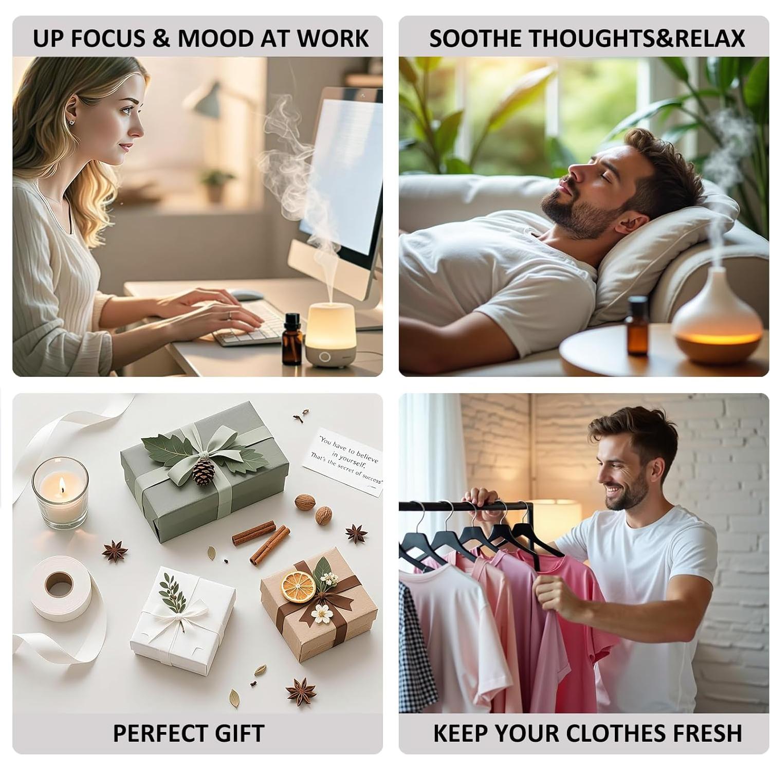 Juego de Aceites Esenciales GLMIST - 8 Fragancias Naturales