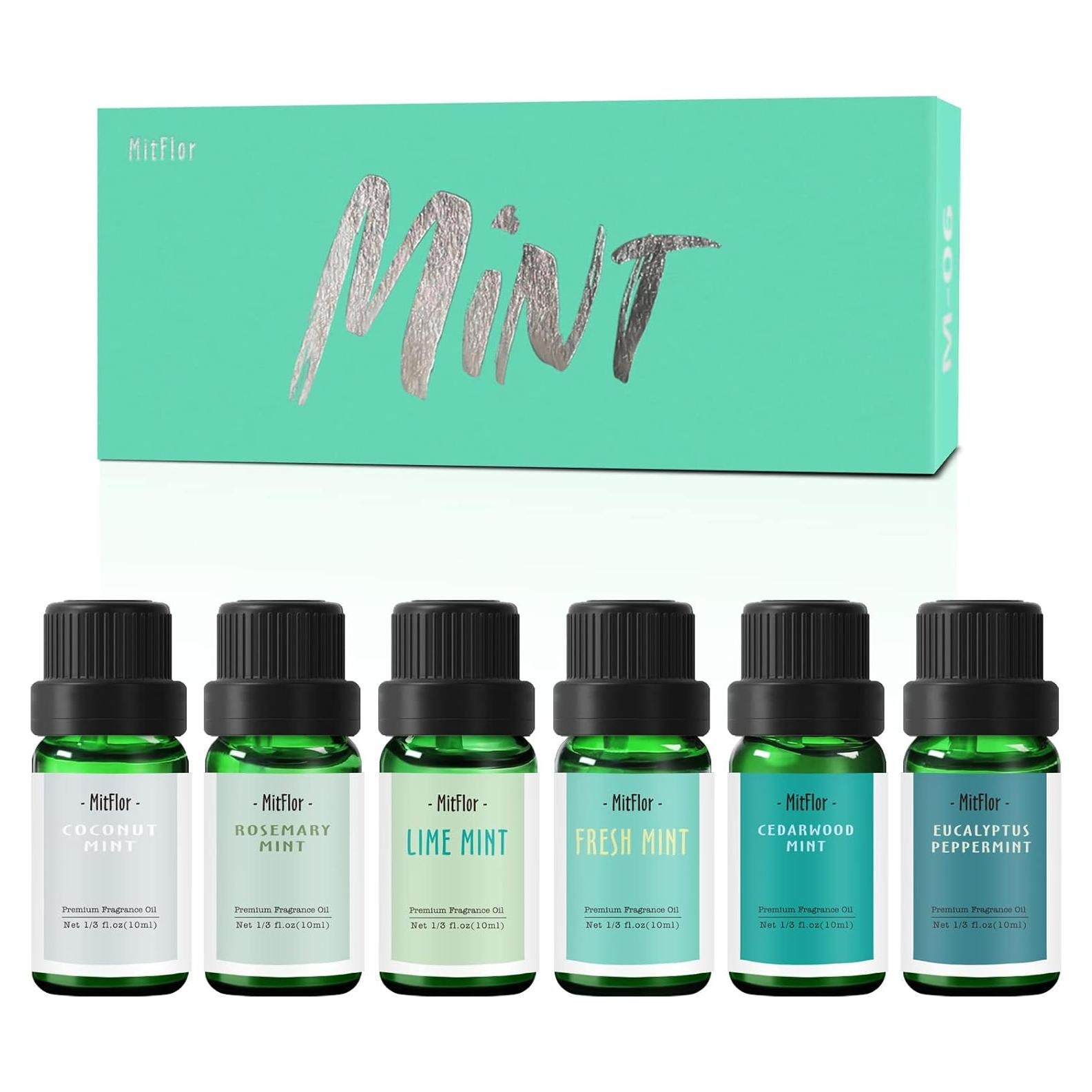 Juego de Aceites Aromáticos Premium MitFlor - Menta 6x10ml