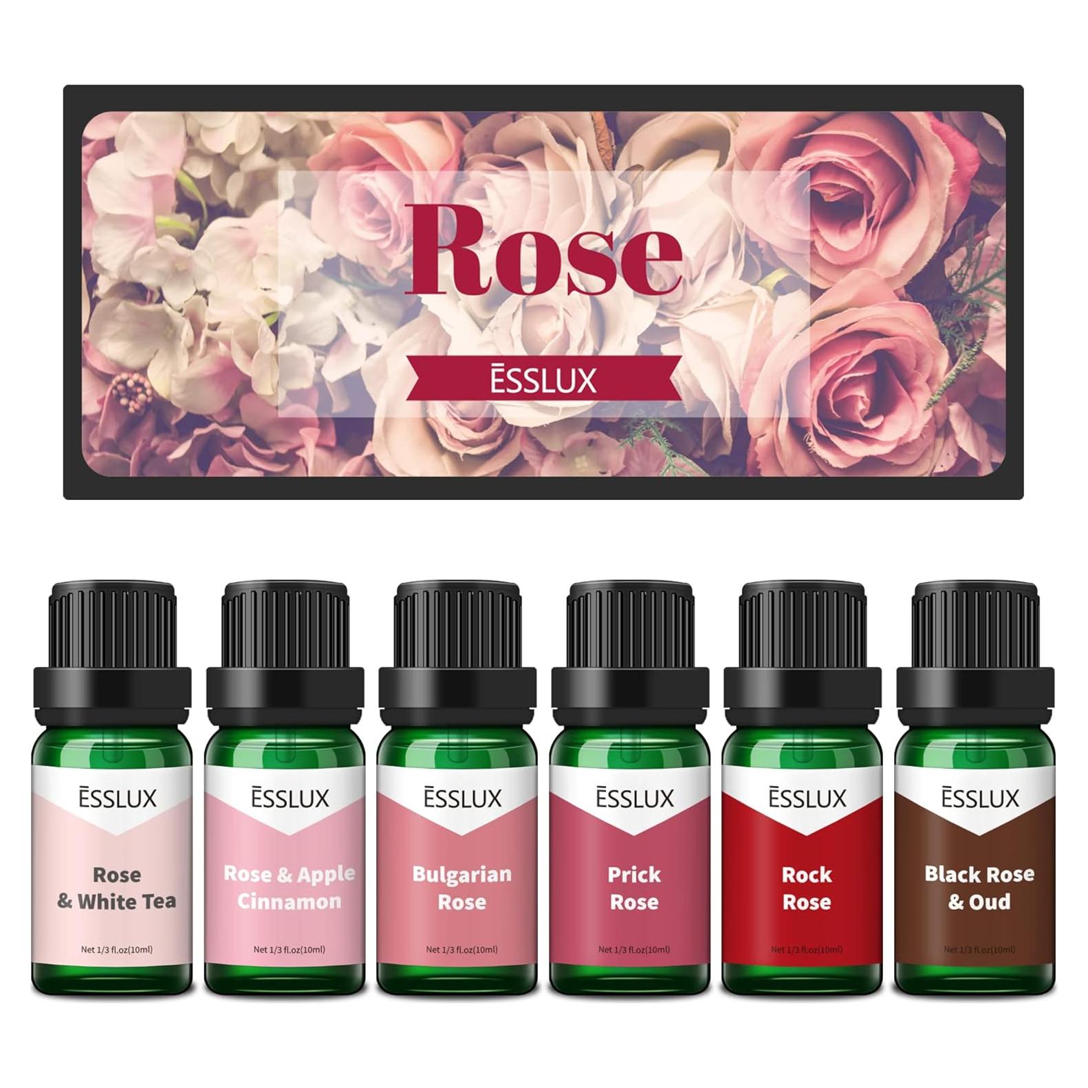 Set de Aceites de Fragancia Rosa ESSLUX 6x10ml Aromaterapia