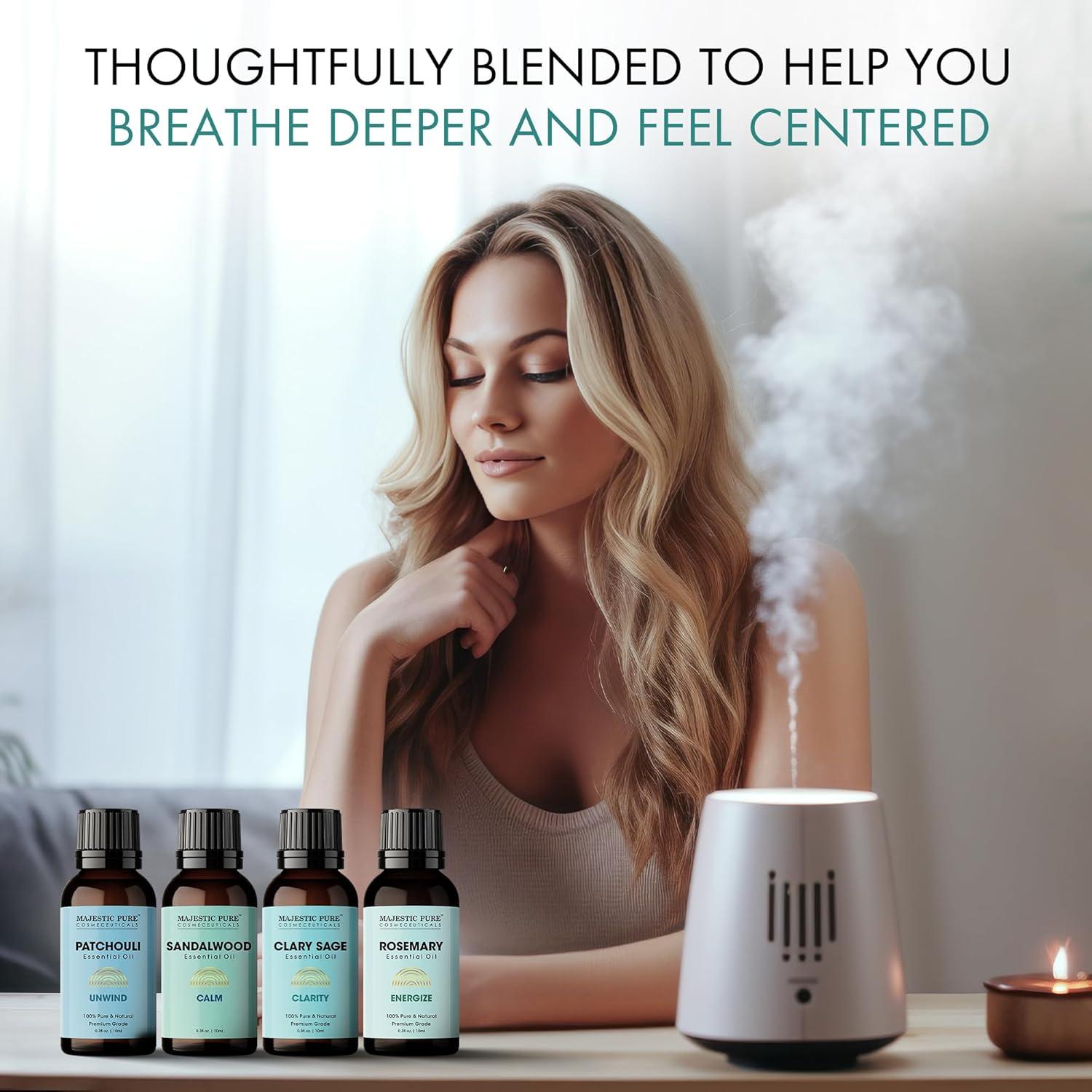 Set de Aceites Esenciales de Meditación Majestic Pure 4x8.8ml