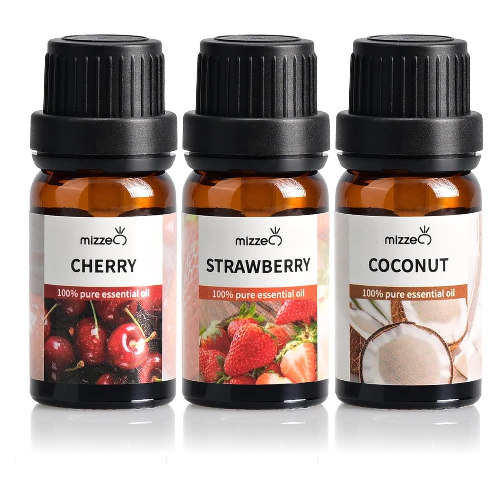 Juego de Aceites Esenciales Frutales Mizzeo 3x10ml - Cereza, Fresa, Coco
