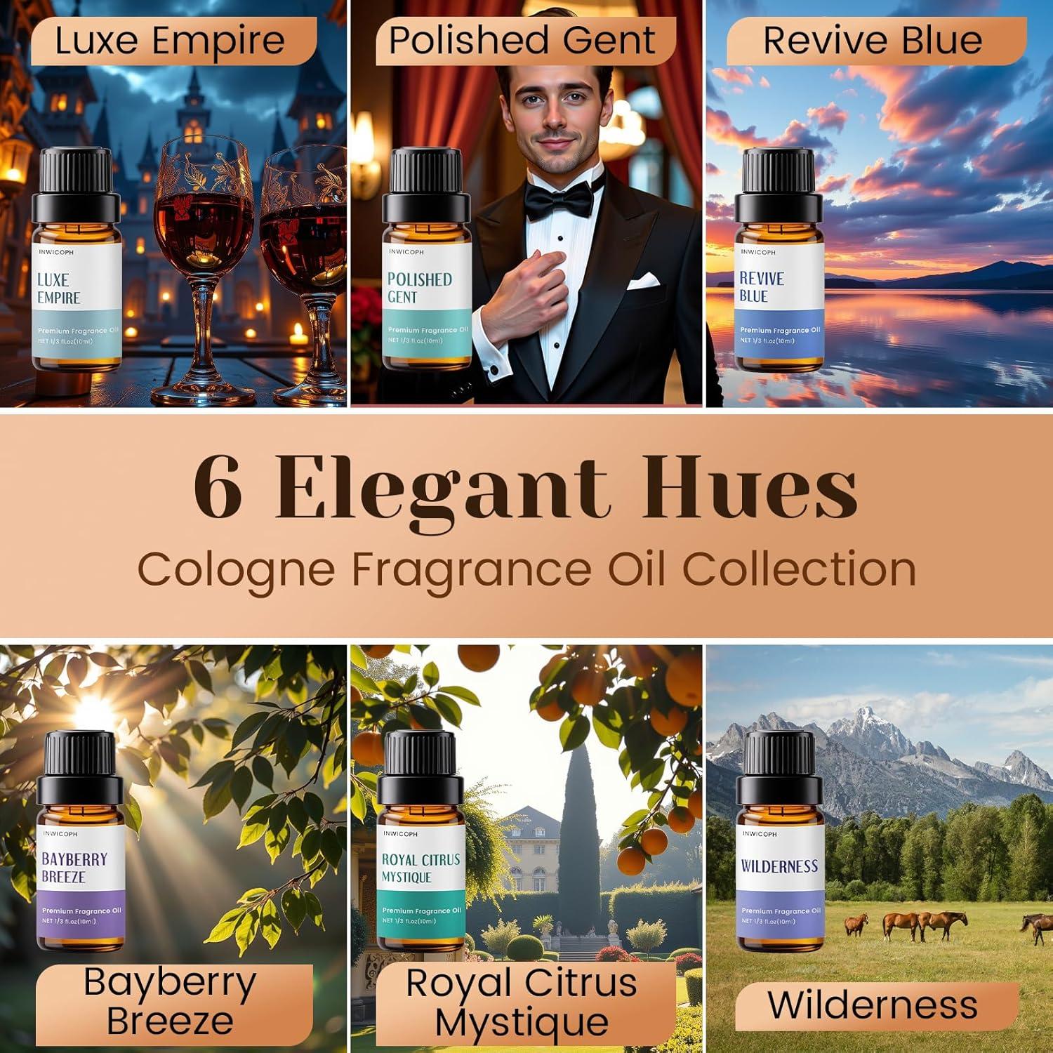 Set de 6 Aceites de Fragancia INWICOPH para Hombres 10ml