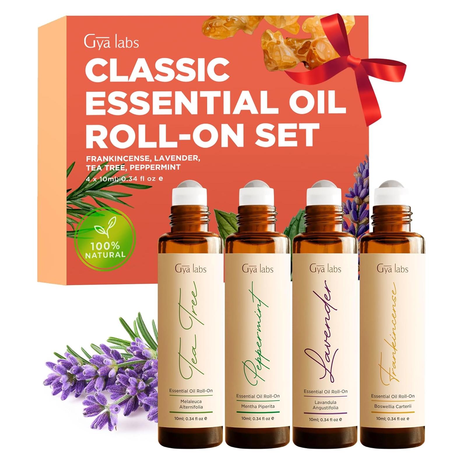 Conjunto de Aceites Esenciales Gya Labs - 4 Roll-On 10 ml