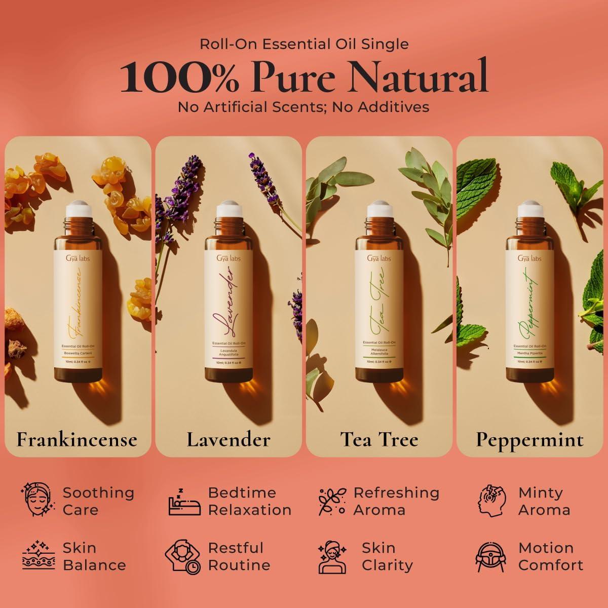 Conjunto de Aceites Esenciales Gya Labs - 4 Roll-On 10 ml