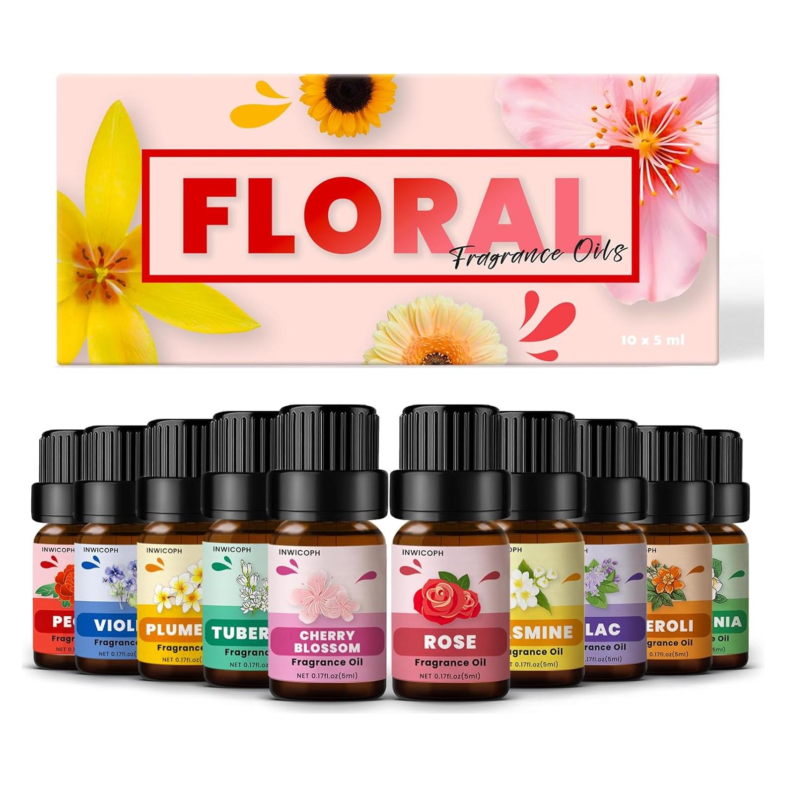 Aceites Esenciales Florales INWICOPH - Rosa, Jazmín, Gardenia y más