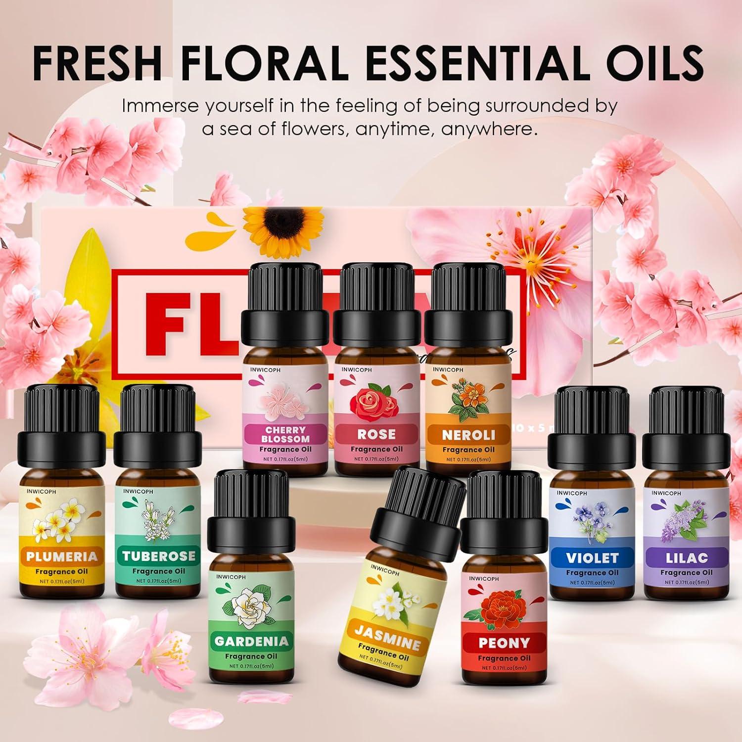 Aceites Esenciales Florales INWICOPH - Rosa, Jazmín, Gardenia y más