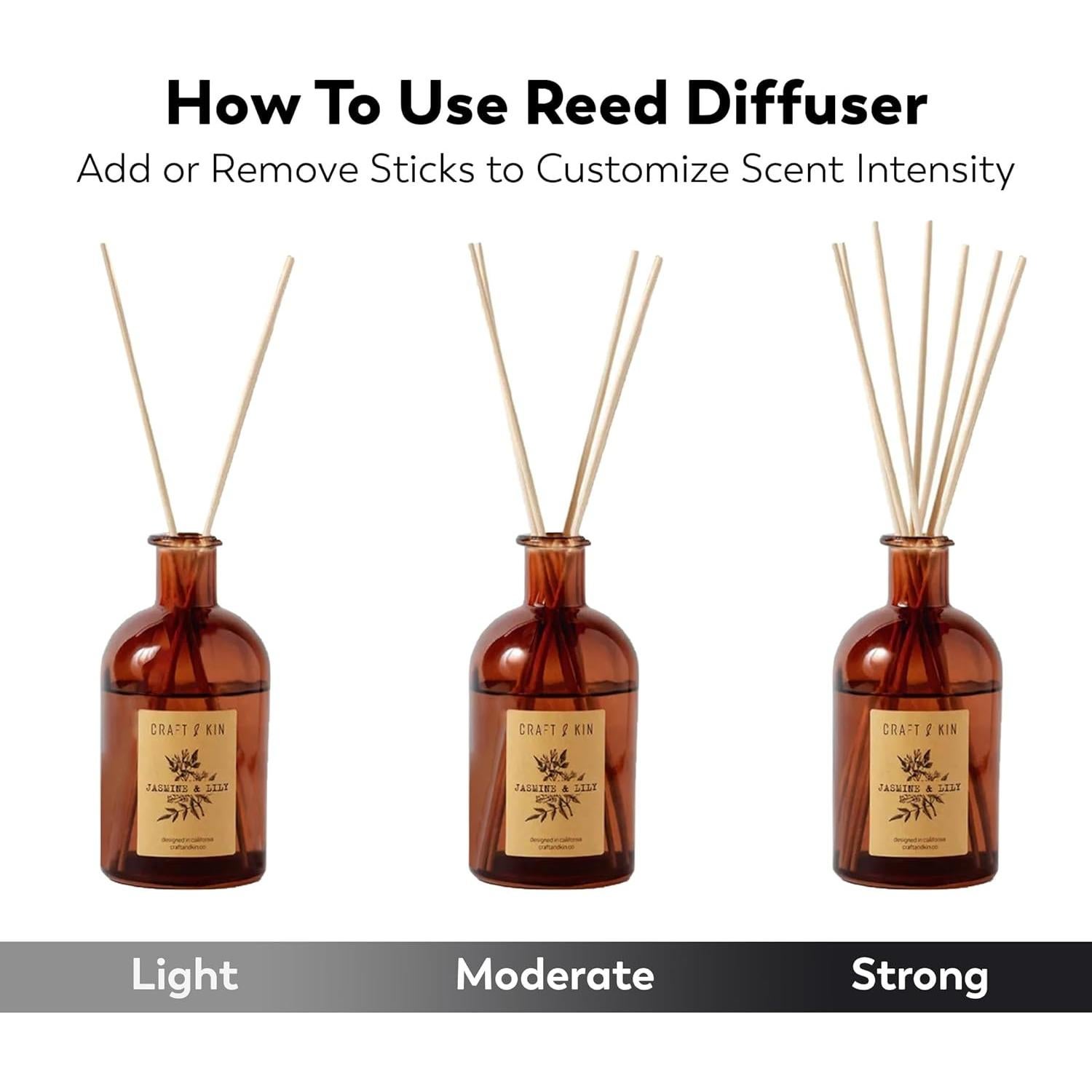 Difusor de caña Craft & Kin 163 ml Jazmín y Lirio Aromático