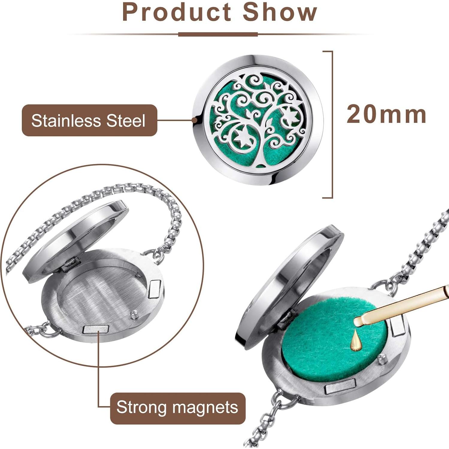 Pulsera Difusora de Aceite Esencial ttstar Plata Ajustable