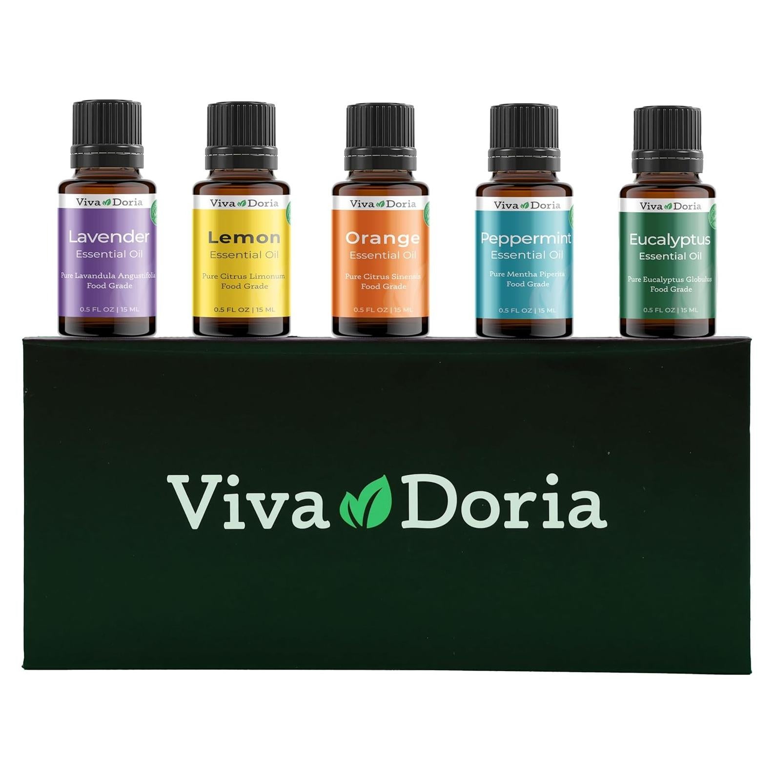 Set de 5 Aceites Esenciales Viva Doria - Grado Alimenticio