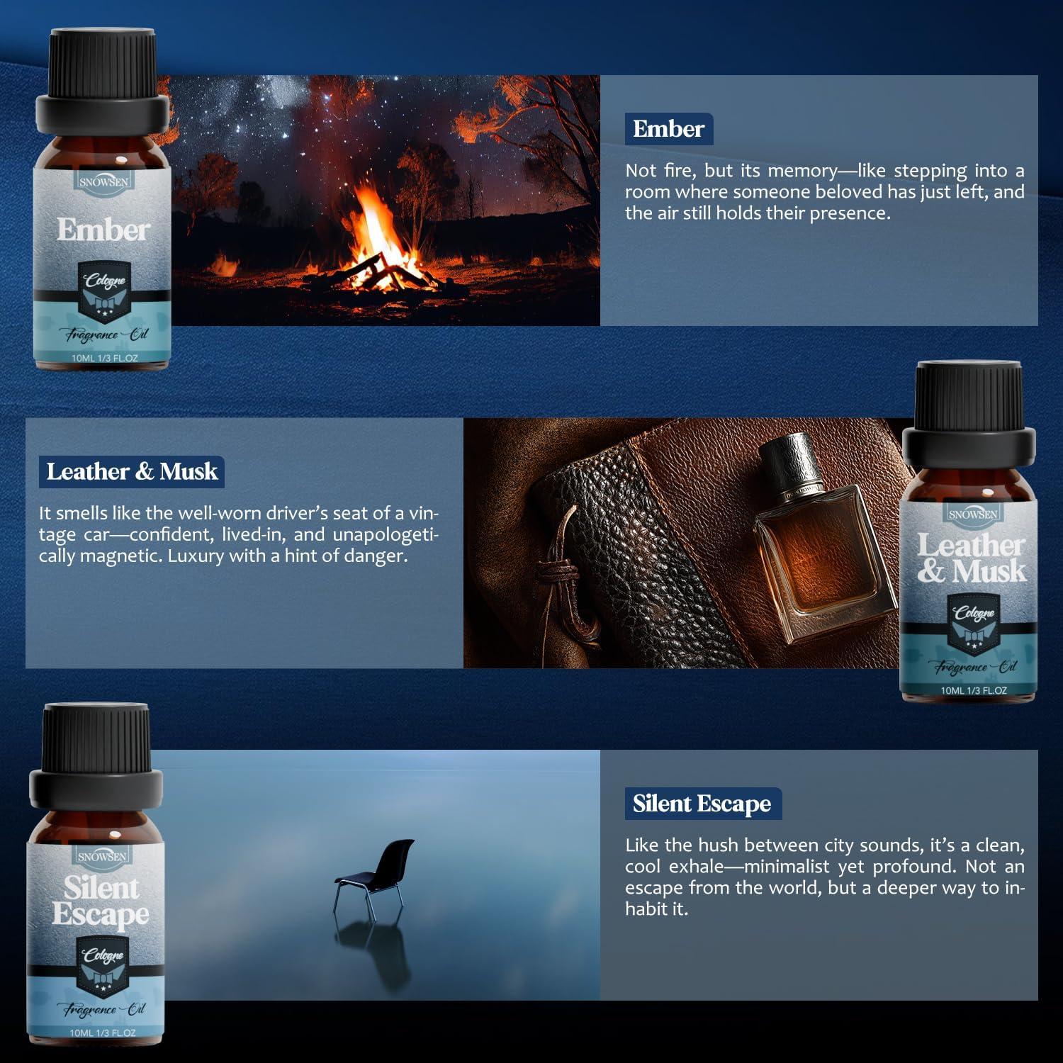 Juego de Aceites Esenciales SNOWSEN para Difusores 6 Aromas