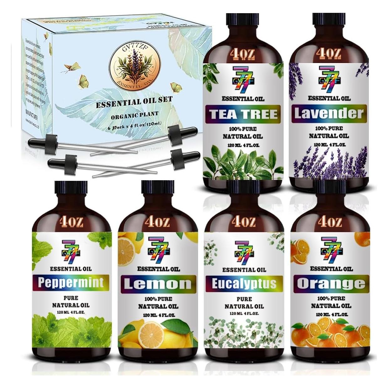 Juego de Aceites Esenciales GV77ZF - 6 Botellas 120 ml