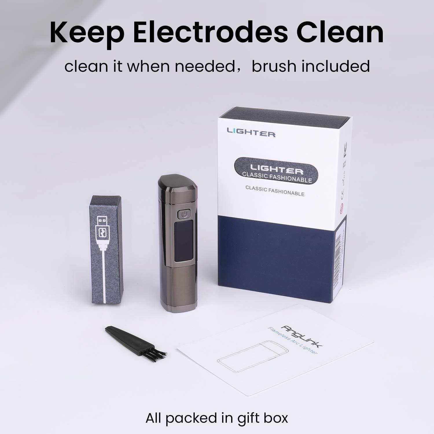 Encendedor Eléctrico Recargable Anglink Triple Arco a Prueba de Viento