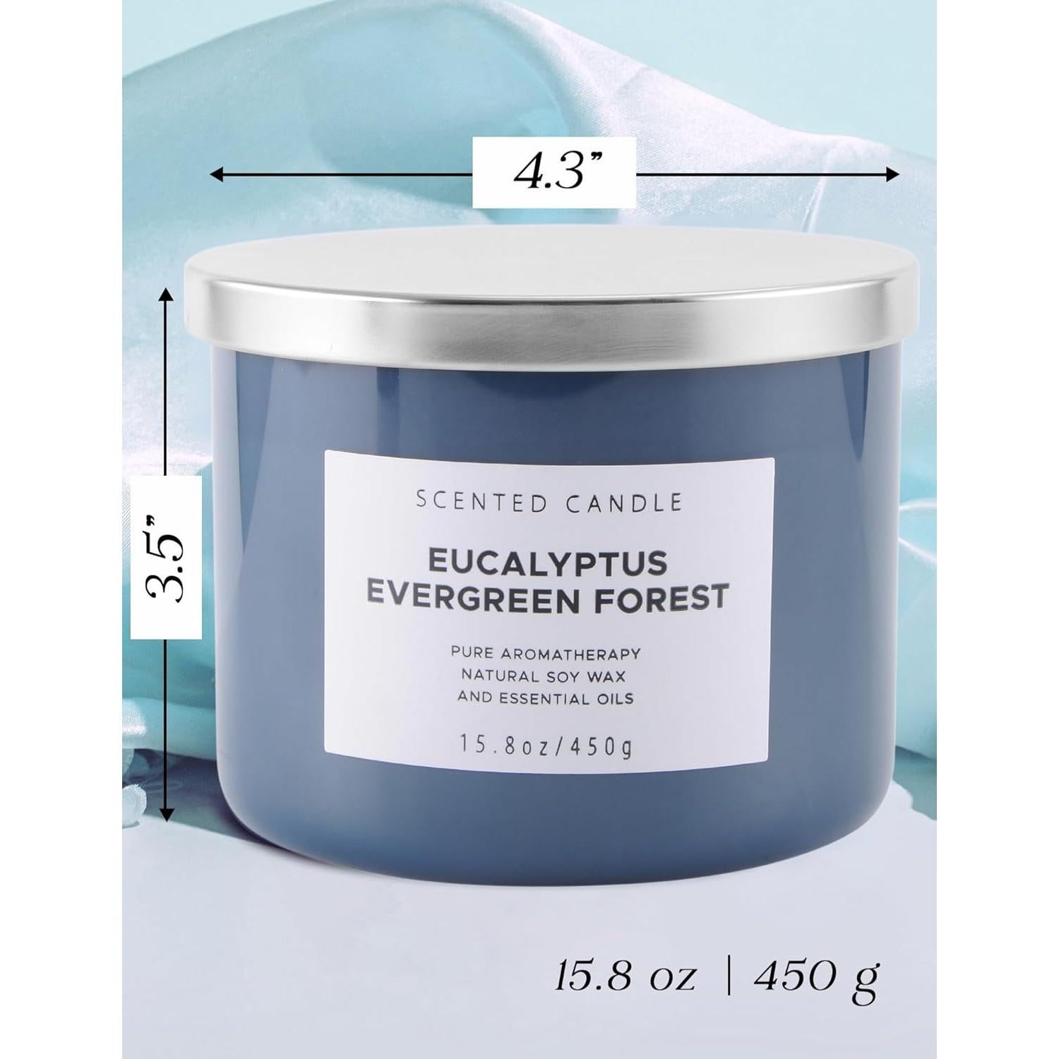 Vela de Soja 3 Mechas Eucalipto Bosque Perpetuo 448 g