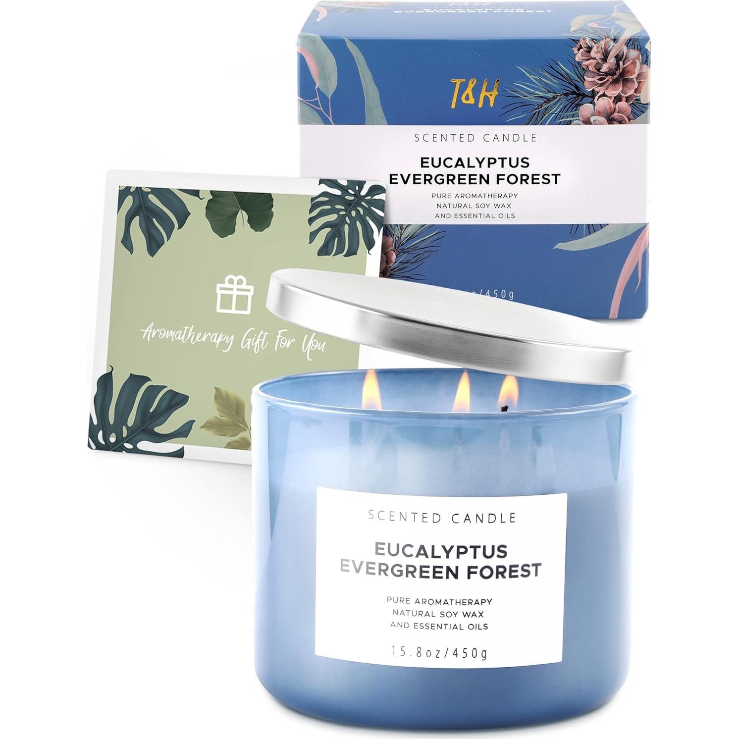 Vela de Soja 3 Mechas Eucalipto Bosque Perpetuo 448 g