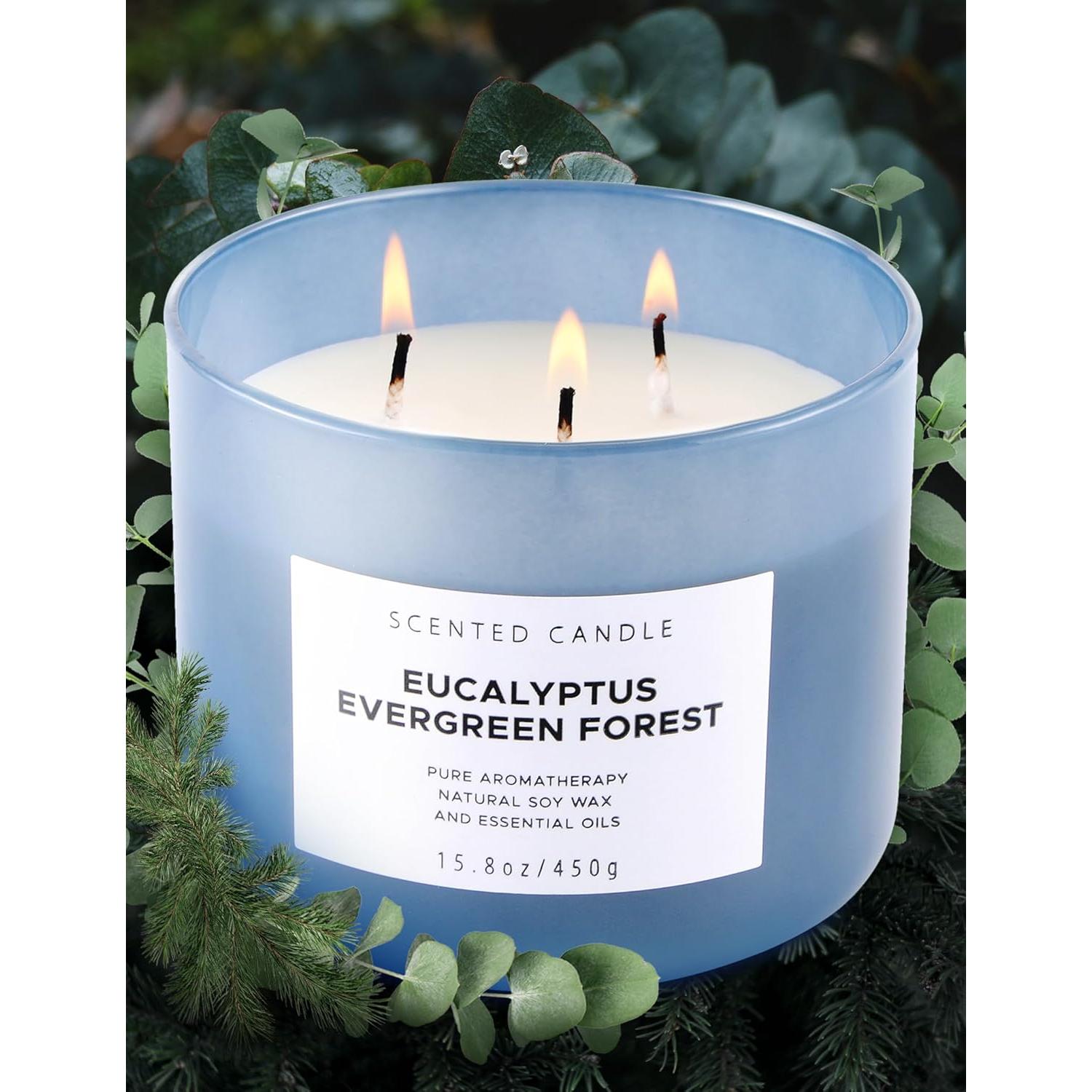 Vela de Soja 3 Mechas Eucalipto Bosque Perpetuo 448 g